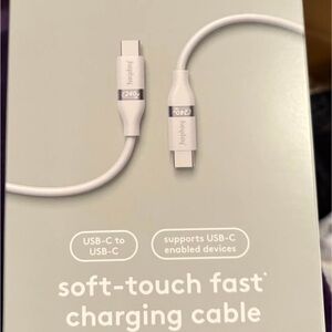 Heyday Soft-Touch USB-C to USB-C Cable - White